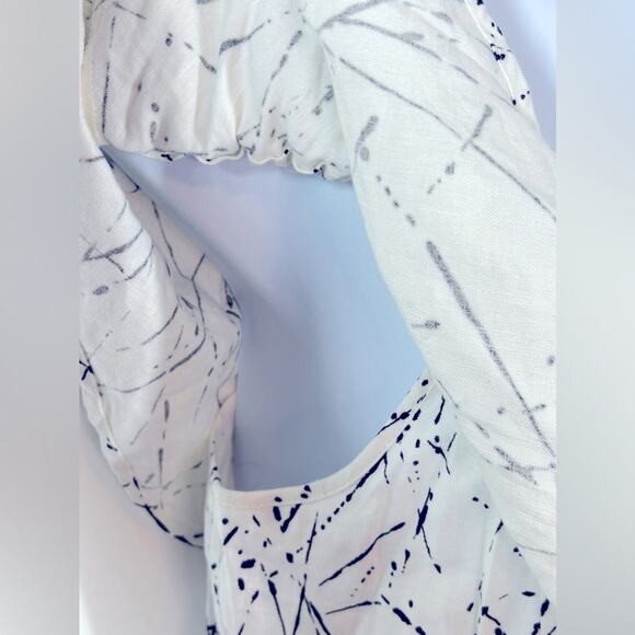 Chelsea & Theodore Linen Off-the-Shoulder Splatter Dress | Size XL - Picture 8 of 13